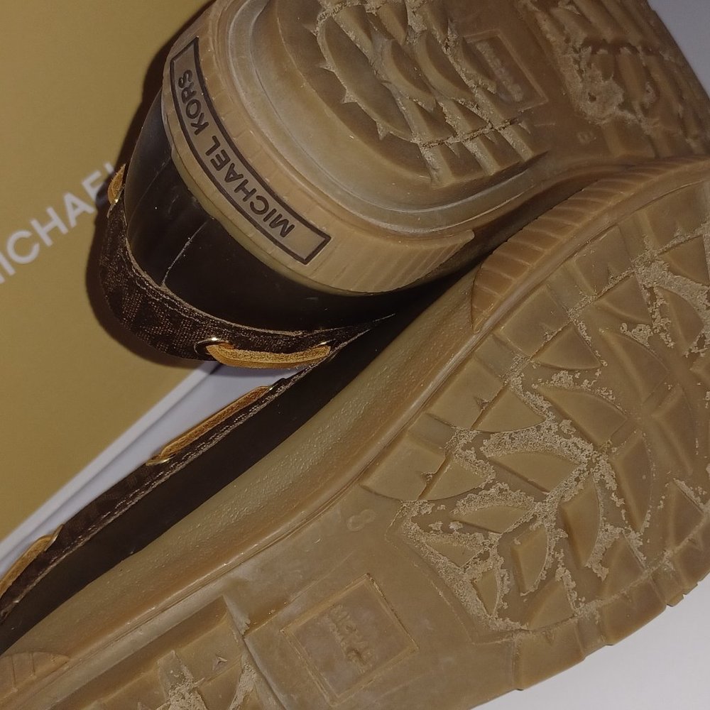 Michael Kors Brown Rubber Leather rain shoes - Picture 8 of 8